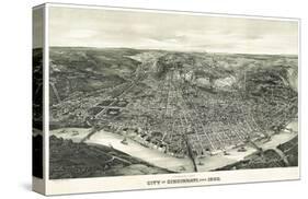 Panoramic View of the City of Cincinnati, Ohio, 1900-Henderson Litho Co^-Stretched Canvas