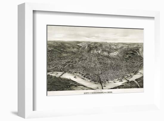 Panoramic View of the City of Cincinnati, Ohio, 1900-Henderson Litho Co^-Framed Art Print