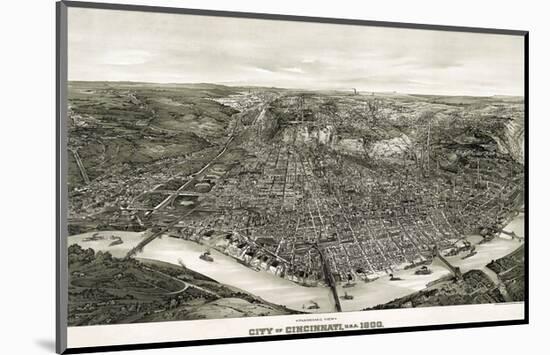 Panoramic View of the City of Cincinnati, Ohio, 1900-Henderson Litho Co^-Mounted Art Print