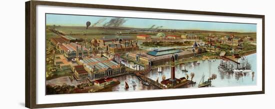 Panoramic View of the Columbian Exposition in Chicago, 1892-null-Framed Premium Giclee Print