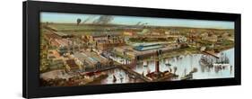 Panoramic View of the Columbian Exposition in Chicago, 1892-null-Framed Giclee Print