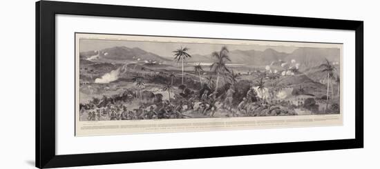 Panoramic View of the Great Battle of the Spanish-American War-null-Framed Premium Giclee Print