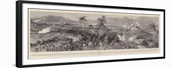 Panoramic View of the Great Battle of the Spanish-American War-null-Framed Premium Giclee Print