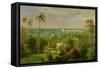 Panoramic View of the Harbour at Nassau in the Bahamas-Albert Bierstadt-Framed Stretched Canvas