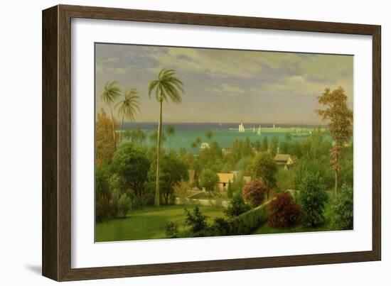 Panoramic View of the Harbour at Nassau in the Bahamas-Albert Bierstadt-Framed Giclee Print