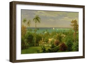 Panoramic View of the Harbour at Nassau in the Bahamas-Albert Bierstadt-Framed Giclee Print