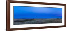 Panoramic View of the Harvest Moon Rising after Sunset, Alberta, Canada-null-Framed Photographic Print