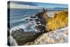 Panoramic view of the Londrangar sea stacks,Snaefellsness peninsula,western Iceland,Europe.-ClickAlps-Stretched Canvas