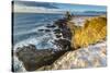 Panoramic view of the Londrangar sea stacks,Snaefellsness peninsula,western Iceland,Europe.-ClickAlps-Stretched Canvas