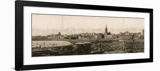 Panoramic View of the Port of Chicago-null-Framed Photographic Print