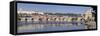 Panoramic View of the River Vltava with Charles Bridge and Castle District with Royal Palace-Markus Lange-Framed Stretched Canvas