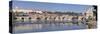 Panoramic View of the River Vltava with Charles Bridge and Castle District with Royal Palace-Markus Lange-Stretched Canvas