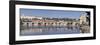 Panoramic View of the River Vltava with Charles Bridge and Castle District with Royal Palace-Markus Lange-Framed Photographic Print