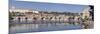 Panoramic View of the River Vltava with Charles Bridge and Castle District with Royal Palace-Markus Lange-Mounted Photographic Print