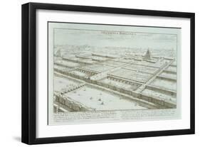 Panoramic View of the Royal Palace and Hanging Gardens of Babylon-Johann Bernhard Fischer Von Erlach-Framed Giclee Print