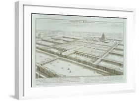 Panoramic View of the Royal Palace and Hanging Gardens of Babylon-Johann Bernhard Fischer Von Erlach-Framed Giclee Print