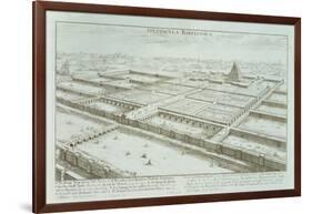 Panoramic View of the Royal Palace and Hanging Gardens of Babylon-Johann Bernhard Fischer Von Erlach-Framed Giclee Print