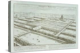 Panoramic View of the Royal Palace and Hanging Gardens of Babylon-Johann Bernhard Fischer Von Erlach-Stretched Canvas