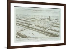 Panoramic View of the Royal Palace and Hanging Gardens of Babylon-Johann Bernhard Fischer Von Erlach-Framed Giclee Print