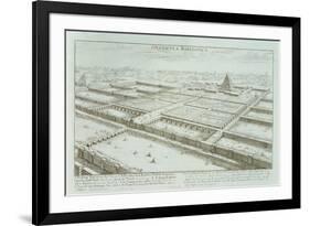 Panoramic View of the Royal Palace and Hanging Gardens of Babylon-Johann Bernhard Fischer Von Erlach-Framed Giclee Print