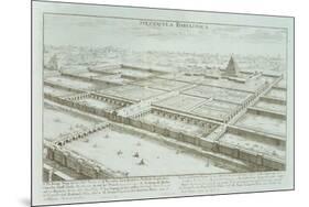 Panoramic View of the Royal Palace and Hanging Gardens of Babylon-Johann Bernhard Fischer Von Erlach-Mounted Giclee Print