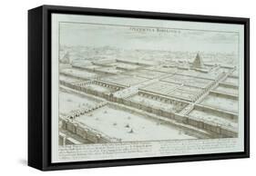 Panoramic View of the Royal Palace and Hanging Gardens of Babylon-Johann Bernhard Fischer Von Erlach-Framed Stretched Canvas