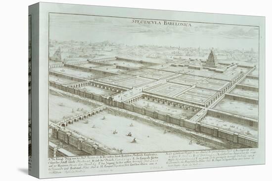 Panoramic View of the Royal Palace and Hanging Gardens of Babylon-Johann Bernhard Fischer Von Erlach-Stretched Canvas
