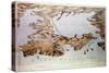 Panoramic View of the Sea of Azof Showing the Allied Position, from Government Charts and Plans-Augustus Butler-Stretched Canvas