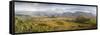 Panoramic View of the Vinales Valley Showing Limestone Hills known as Mogotes, Vinales-Lee Frost-Framed Stretched Canvas