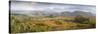 Panoramic View of the Vinales Valley Showing Limestone Hills known as Mogotes, Vinales-Lee Frost-Stretched Canvas