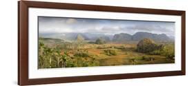 Panoramic View of the Vinales Valley Showing Limestone Hills known as Mogotes, Vinales-Lee Frost-Framed Photographic Print