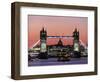 Panoramic view of Tower Bridge framing St. Paul's Cathedral, London, England-Charles Bowman-Framed Photographic Print