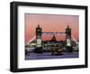 Panoramic view of Tower Bridge framing St. Paul's Cathedral, London, England-Charles Bowman-Framed Photographic Print