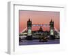 Panoramic view of Tower Bridge framing St. Paul's Cathedral, London, England-Charles Bowman-Framed Photographic Print