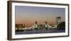 Panoramic view of Tower Bridge framing St. Paul's Cathedral with the City tower, London-Charles Bowman-Framed Photographic Print