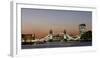 Panoramic view of Tower Bridge framing St. Paul's Cathedral with the City tower, London-Charles Bowman-Framed Photographic Print