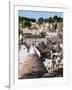 Panoramic view of trulli houses, UNESCO World Heritage Site, Alberobello, Puglia region, Italy-Karen Deakin-Framed Photographic Print