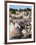 Panoramic view of trulli houses, UNESCO World Heritage Site, Alberobello, Puglia region, Italy-Karen Deakin-Framed Photographic Print