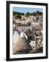 Panoramic view of trulli houses, UNESCO World Heritage Site, Alberobello, Puglia region, Italy-Karen Deakin-Framed Photographic Print