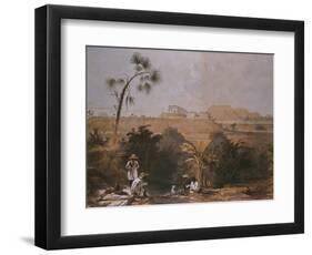 Panoramic View of Uxmal, Yucatan, Mexico, Illustration from 'Views of Ancient Monuments in Central-Frederick Catherwood-Framed Giclee Print