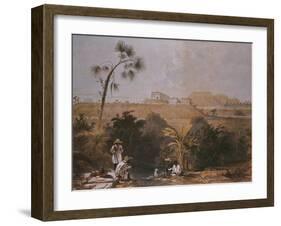 Panoramic View of Uxmal, Yucatan, Mexico, Illustration from 'Views of Ancient Monuments in Central-Frederick Catherwood-Framed Giclee Print