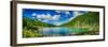 Panoramic View on Mountain Lake in Front of Mountain Range, National Park in Altai Republic, Siberi-null-Framed Photographic Print