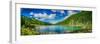 Panoramic View on Mountain Lake in Front of Mountain Range, National Park in Altai Republic, Siberi-null-Framed Photographic Print