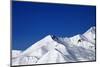 Panoramic View on Snowy Winter Mountains and Clear Blue Sky in Sun Day-BSANI-Mounted Photographic Print