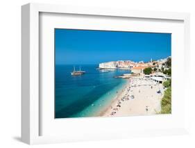 Panoramic View on the Beautiful Beach in Dubrovnik, Croatia-Aleksandar Todorovic-Framed Photographic Print