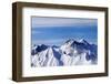 Panoramic View on Winter Mountains in Haze-BSANI-Framed Photographic Print