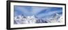 Panoramic View on Winter Snowy Mountains in Windy Day-BSANI-Framed Photographic Print