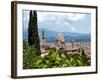 Panoramic View Out over Florence from the Bardini Garden, the Bardini Garden, Florence-Nico Tondini-Framed Photographic Print