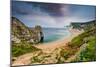 Panoramic View over Beach with Durdle Door Landmark in Dorset Jurassic Coast, Uk-Marcin Jucha-Mounted Photographic Print