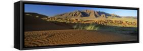 Panoramic View Over Dunes and Mountains, Namib Rand, Namib Naukluft Park, Namib Desert, Namibia-Lee Frost-Framed Stretched Canvas